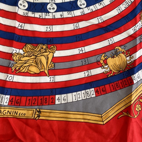 Vintage SILK SCARF 🧣 the 12 horoscopes The Sun I. MAGNIN & Co 28” by 29” - Picture 7 of 16